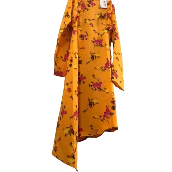 NA-KD Saffron Floral Dream Asymmetric Dress size 2 NEW - Image 2