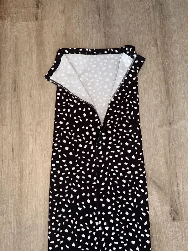 Topshop Black And White Polka Dot Strapless Dress - Image 3