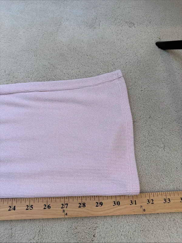 Gilly Hicks Mid Rise Flare Cozy Pink Waffle Lounge Pants Size Medium - Image 9