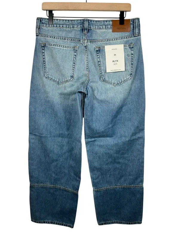 Hidden Jeans Cargo Wide Leg Jeans 26 NWT Low Rise Utility Zip‎ Pocket Denim - Image 4