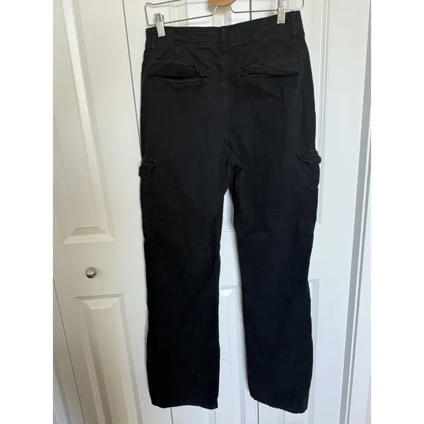 Zara Womens Size 4 Black Straight Leg Cargo Pants - Image 6