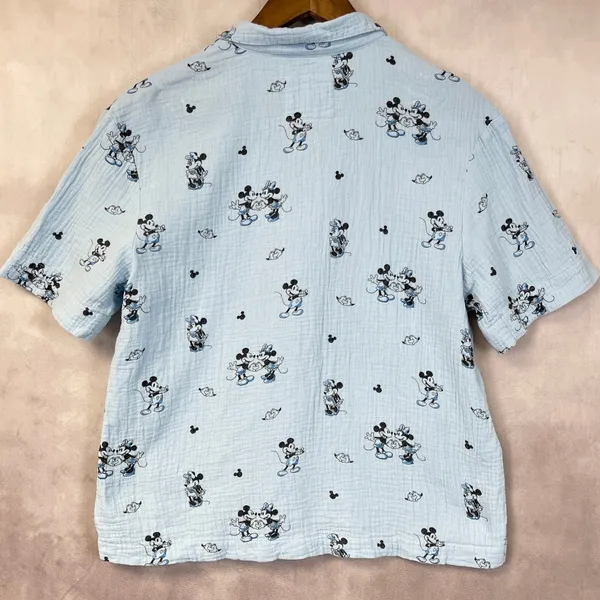 American Eagle Mickey Mouse Pajama Set Women Medium Cotton Gauze Lounge Kawaii - Image 2