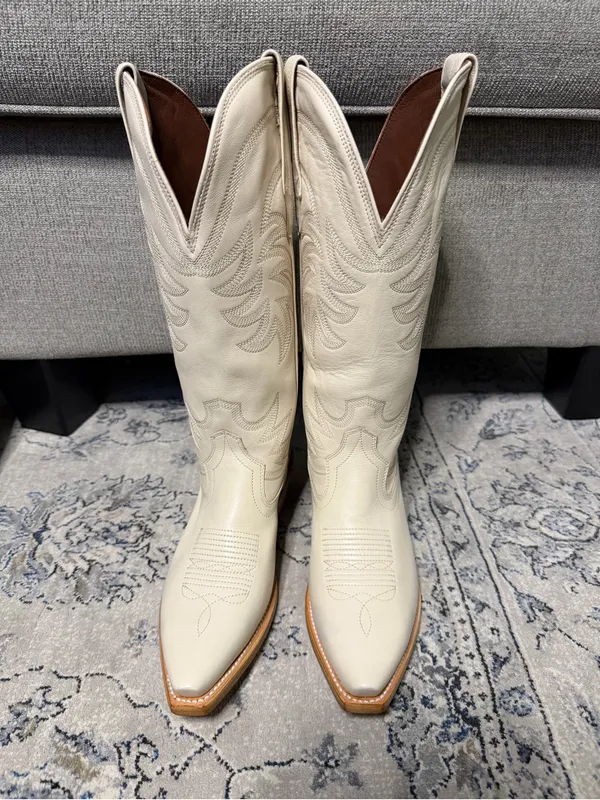 Tecovas The Annie Boots in Bone Size 7.5 - Image 7