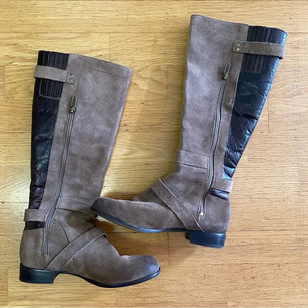 Ugg Leather Cyndee Coastal Cowgirl Western Granola Shearling Riding Boot… - Image 5
