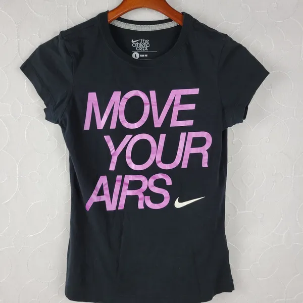 Nike x The Athletic Dept Womens T-shirt Size L Blue Move Your Airs Slim Fit Tee - Image 5