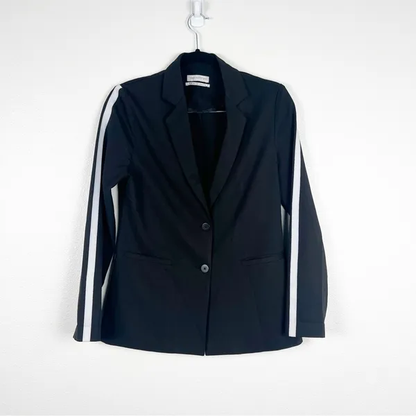 Urban‎ Outfitters Sports Stripe Blazer Black Sz XS - Image 2