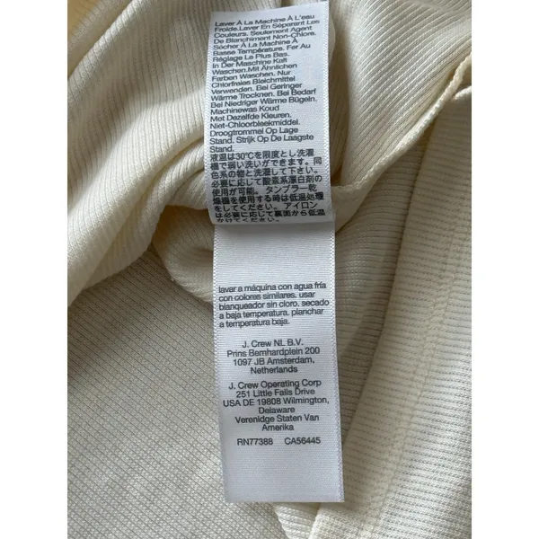 Madewell NWT Angled Neck Long‎ Sleeve Top Women's XL Antique Cream Beige - Image 8