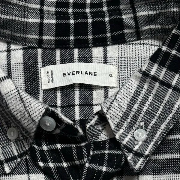 Everlane 100% Organic Cotton The Boyfriend Flannel Shirt Comfort Capsule‎ XL - Image 10