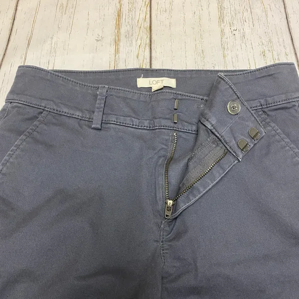 Ann Taylor Loft Working Core Roll Cuff Girlfriend Cut Twill Chinos Pants - Image 6