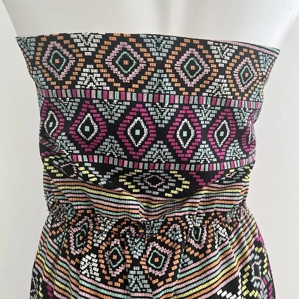 Retro Palazzo Wide Leg Jumpsuit Romper Purple LARGE Bohemian Tribal Tube Y2K - Image 6