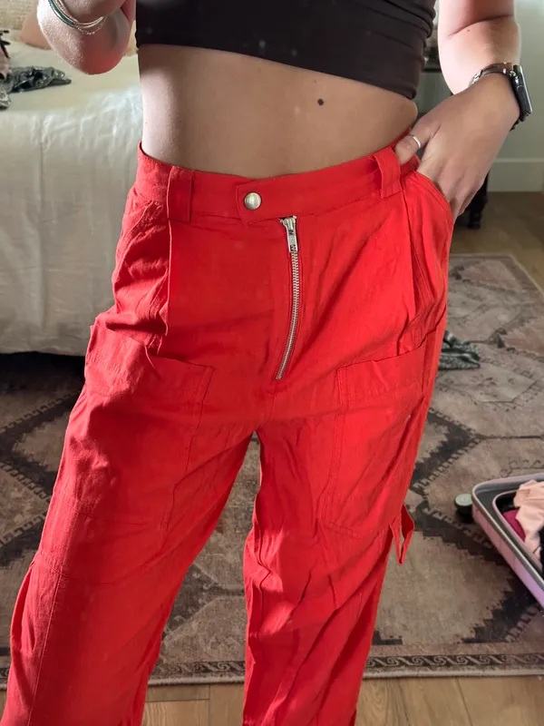 Urban Outfitters Orange Baggy Pants - Image 5