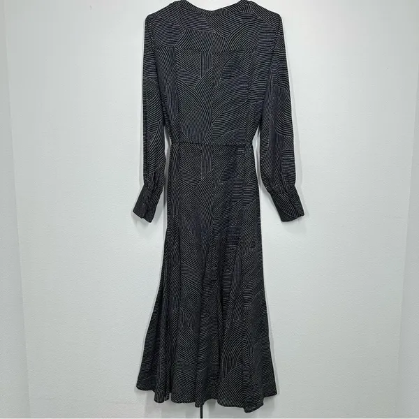 Madewell Tie-Waist Midi Dress in Dot Blouson Shirt Dress Button Down Casual NWT - Image 8