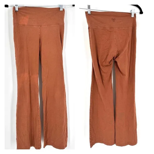 Tna Womens Mid-Rise Pull-On Butter Atmosphere Flare Yoga Pants Brown Size Medium - Image 3