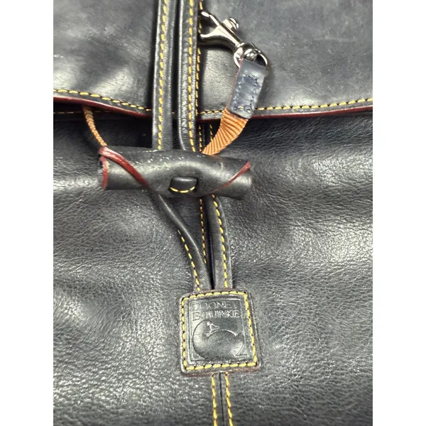 Dooney Bourke Leather Crossbody Bag Flap Top‎ Black Designer Purse - Image 13