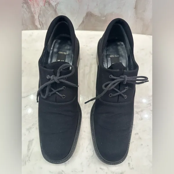 Stuart Weitzman Gore-Tex Black Oxford Lace Up Shoes Made in Spain Womens‎ 8 AAA - Image 5
