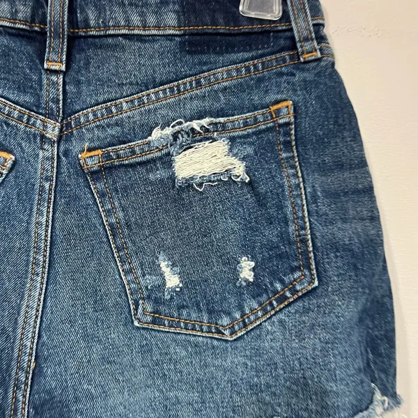 Abercrombie Mom Short‎ Mid Rise Curve Love Size 24 Distressed Denim Shorts - Image 4