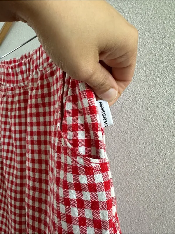 Le Bon Shoppe Arc Pants, Red Gingham Medium - Image 5