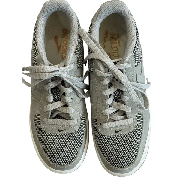 Nike Air Force 1 Premium GS Cool Grey Wolf Grey Sneakers Youth 6Y / Women’s 7.5 - Image 4