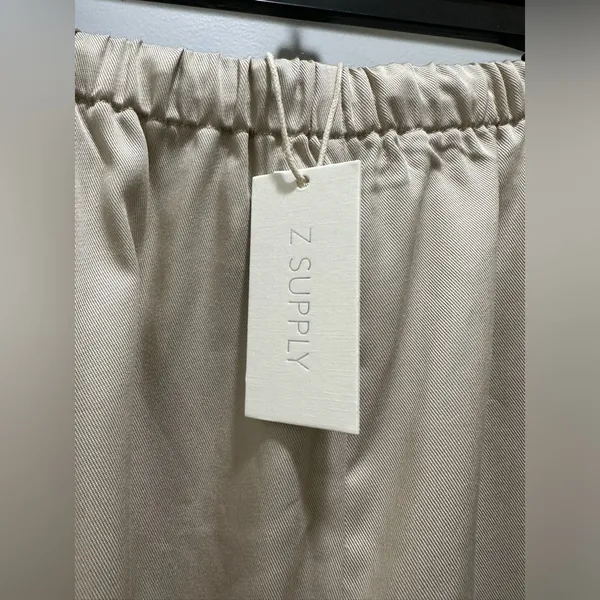 Z Supply New with tabs khaki cargo pants Womens wide‎ leg pants Size Large - Image 7