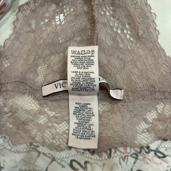 Victoria's Secret Lace Trim Chemise - Pink and Black size M - Image 6