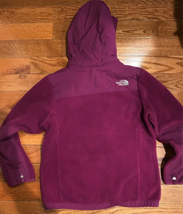The North Face 90s Retro Denali purple fleece Hoodie jacket XL teenage!Women s/M - Image 12