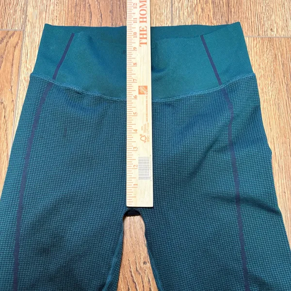 Aerie OFFLINE Seamless Waffle High Waisted‎ Leggings Dark Green Textures Size M - Image 7