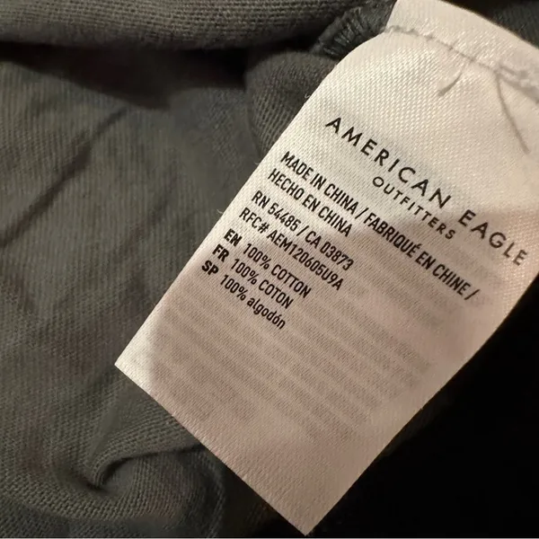 American Eagle Gray & Navy Blue Halter Neck Open Back‎ Tank Top Sz S NEW - Image 4