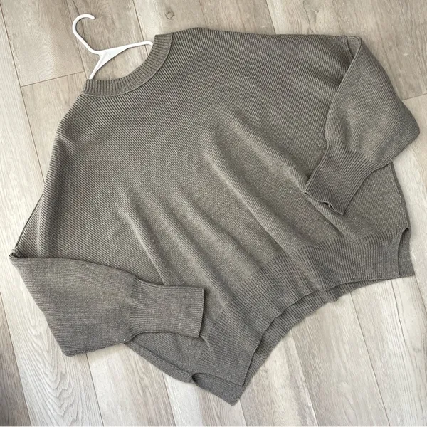 Free People Sweatshirt easy street tunic womens Gray (small) oversized slouchy - Image 2