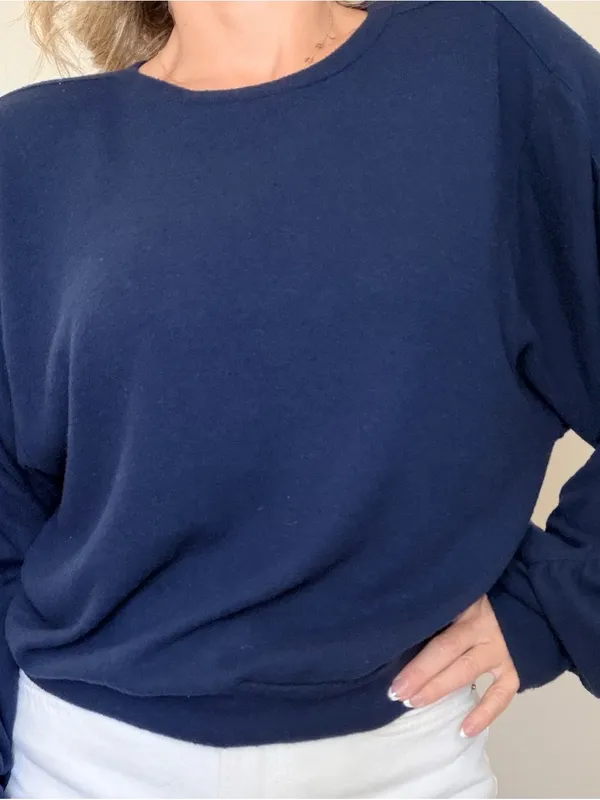 New Project Social T Crewneck Sweatshirt Navy - Image 7