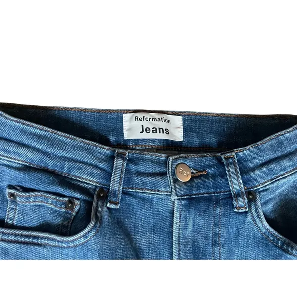 Reformation Jeans High & Skinny Jeans in Darwin Blue Size 25 - Image 3