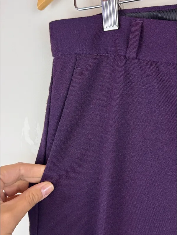 Banana Republic Avery Pants Purple Petite 2 Straight Leg Career Trousers - Image 7