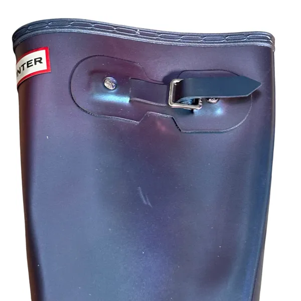 Hunter Original Tall Gloss Rain Boots Purple Iridescent Waterproof Wellies 5 - Image 3