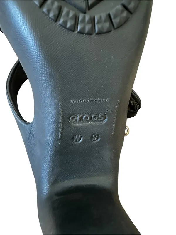 Crocs Cyprus Wedge Sandals Black Size US 9 Summer Festival Outdoors Comfort - Image 6