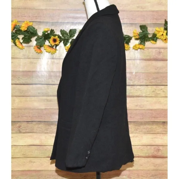 Vintage Forecaster Ladies 9/10 Black Pure Wool Blazer Jacket Career Academia - Image 5