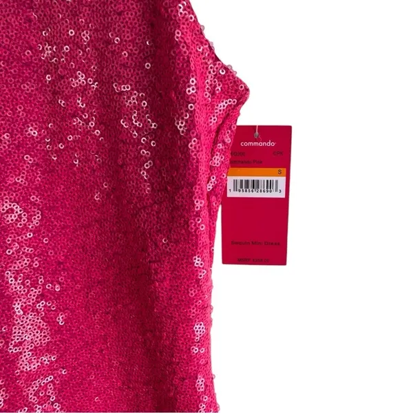 Commando‎ Sequin Mini Bodycon Pink Dress Small - Image 7