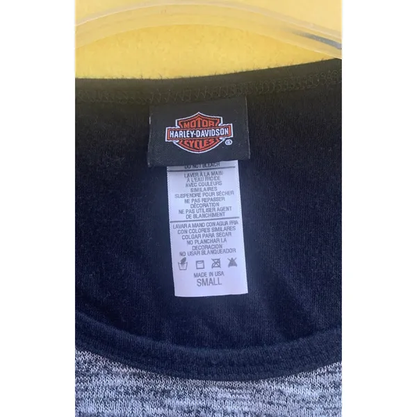 Harley Davidson women's small gray space dye shirt 3/4 sleeve - Image 3