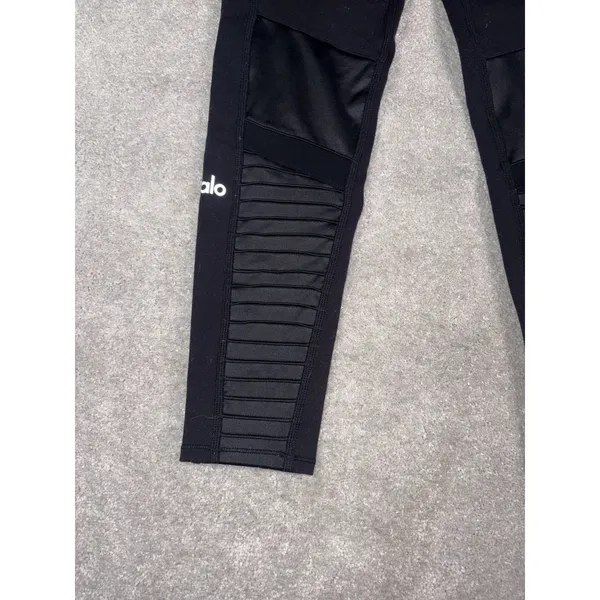 Alo Yoga 7/8 High-Waist Moto Legging Black Size Small - Image 7