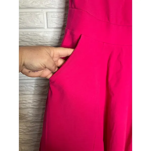 Torrid foxy off the shoulder skater dress‎ pockets hot pink women's size 0/large - Image 2