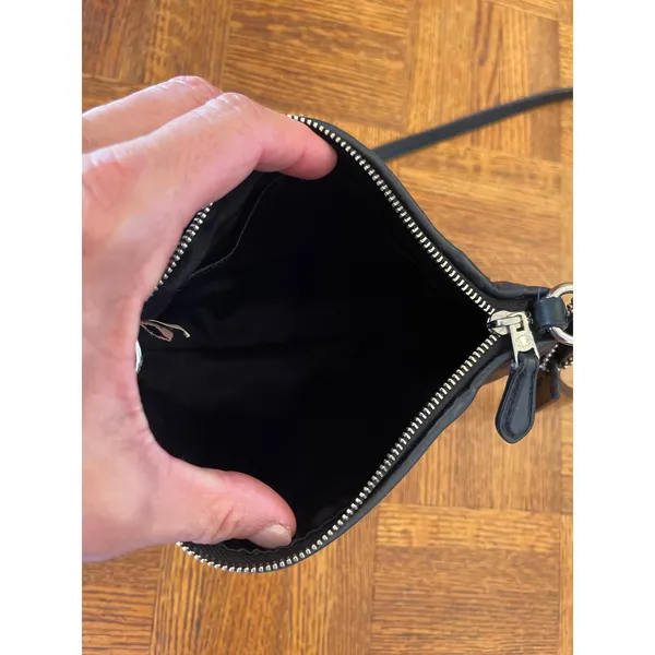 Coach Colette Black Pleated Leather Crossbody adjustable Bag - Image 6