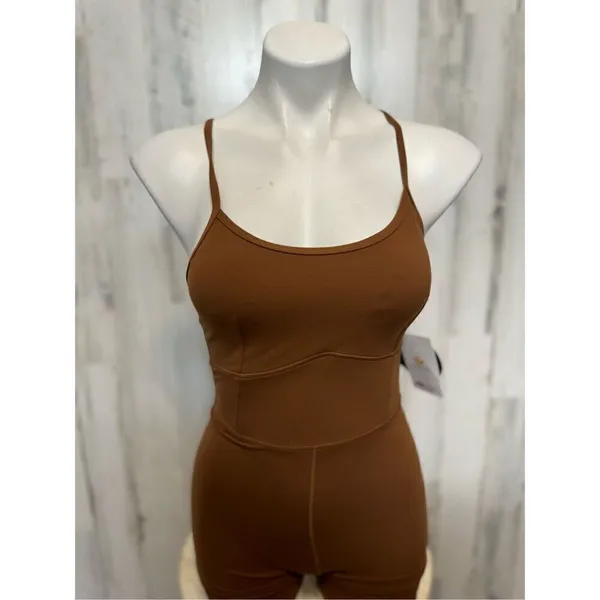 Glow mode brown jumpsuit romper Brown Size M - Image 7