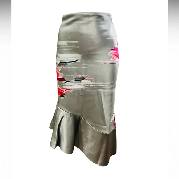 H&M Conscious Exclusive light green asymmetrical skirt Size 4 - Image 3