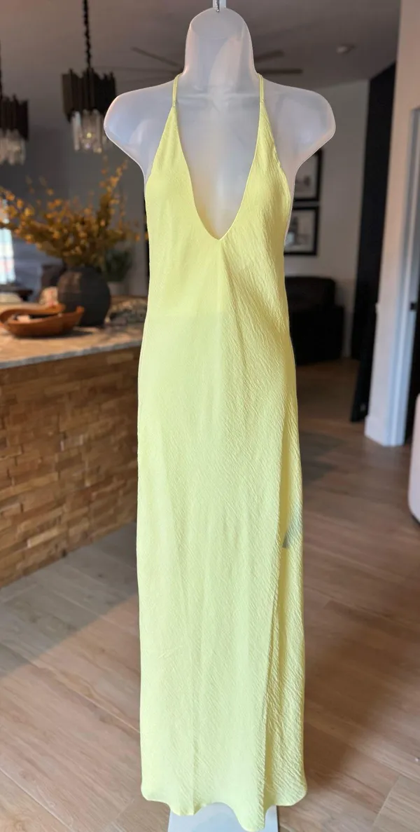 ASOS DESIGN Wrap Neck Maxi Dress with Thigh Split. Size 6 - Image 6