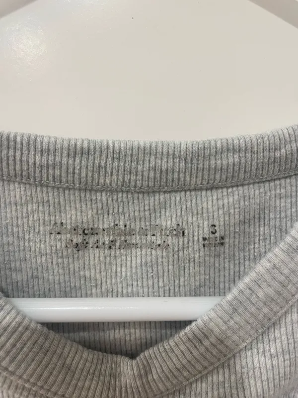 Grey Abercrombie A+F Essential Tank - Image 2