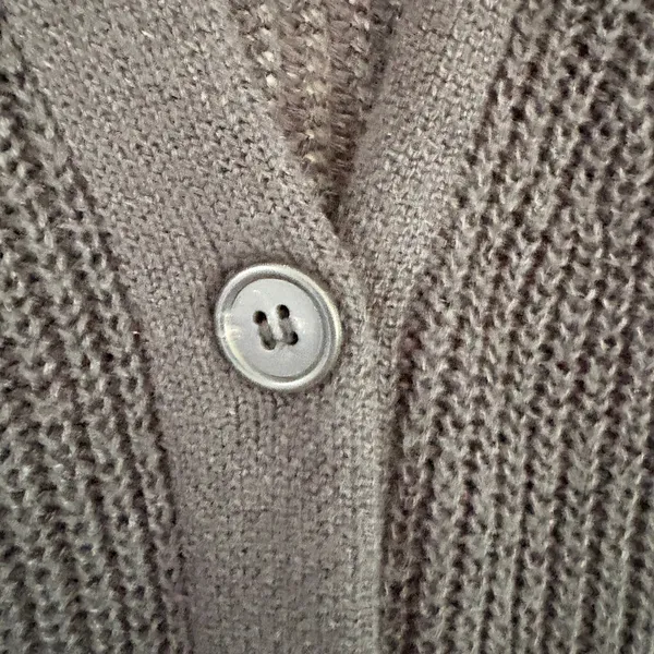 J.Crew Womens Charcoal Gray Button‎ Front V-Neck Cardigan Sweater Size M - Image 6