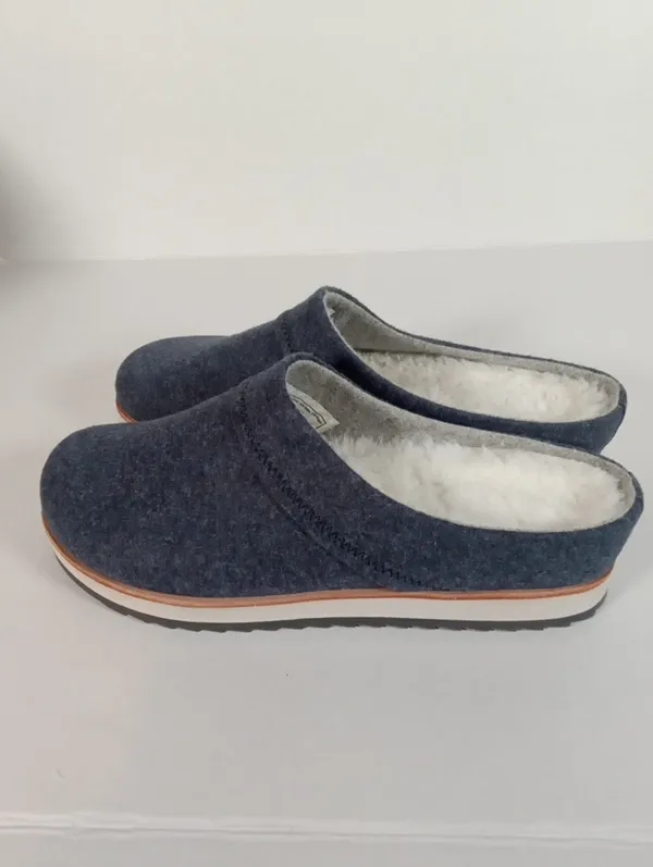 Merrell Womens Juno Clog Wool & Fur Blue Clogs Slip On Comfy Winter Size 10 - Image 5