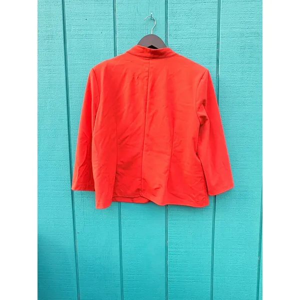 Corpcore Clothing Co Red‎ Open Front Shawl Collar Blazer Jacket Dopamine - Image 4