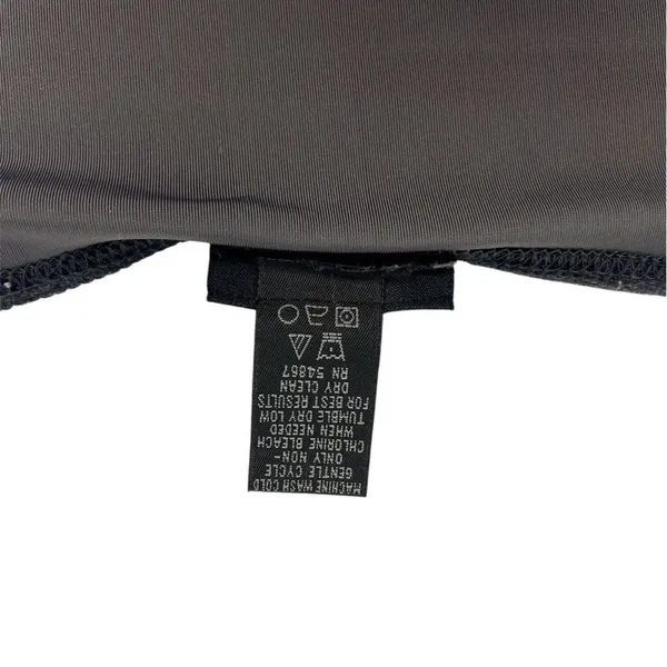 Express‎ Vintage 90s Dark Grey Velvet Halter Top Size Large - Image 6