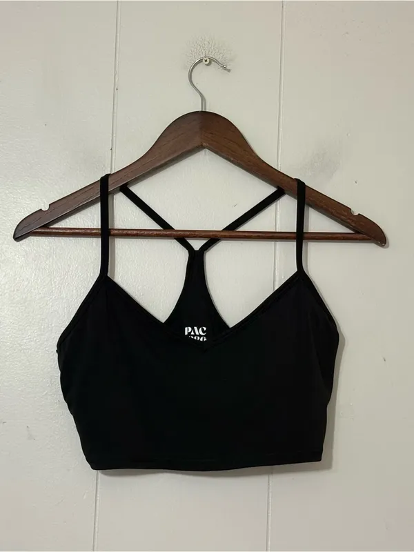 PAC 1980 Active Naomi Tank Top Black Racerback Size M - Image 3