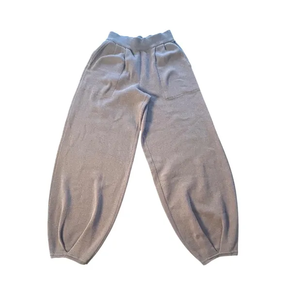 Free People Beach Freya Knit Pants XS Mauve Rose Balloon Leg Linen Boho Casual - Image 2