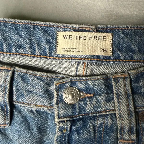 Free People We The Free Eden High Slouchy Flare Jeans Light Blue Denim Womens Size 28 - Image 6